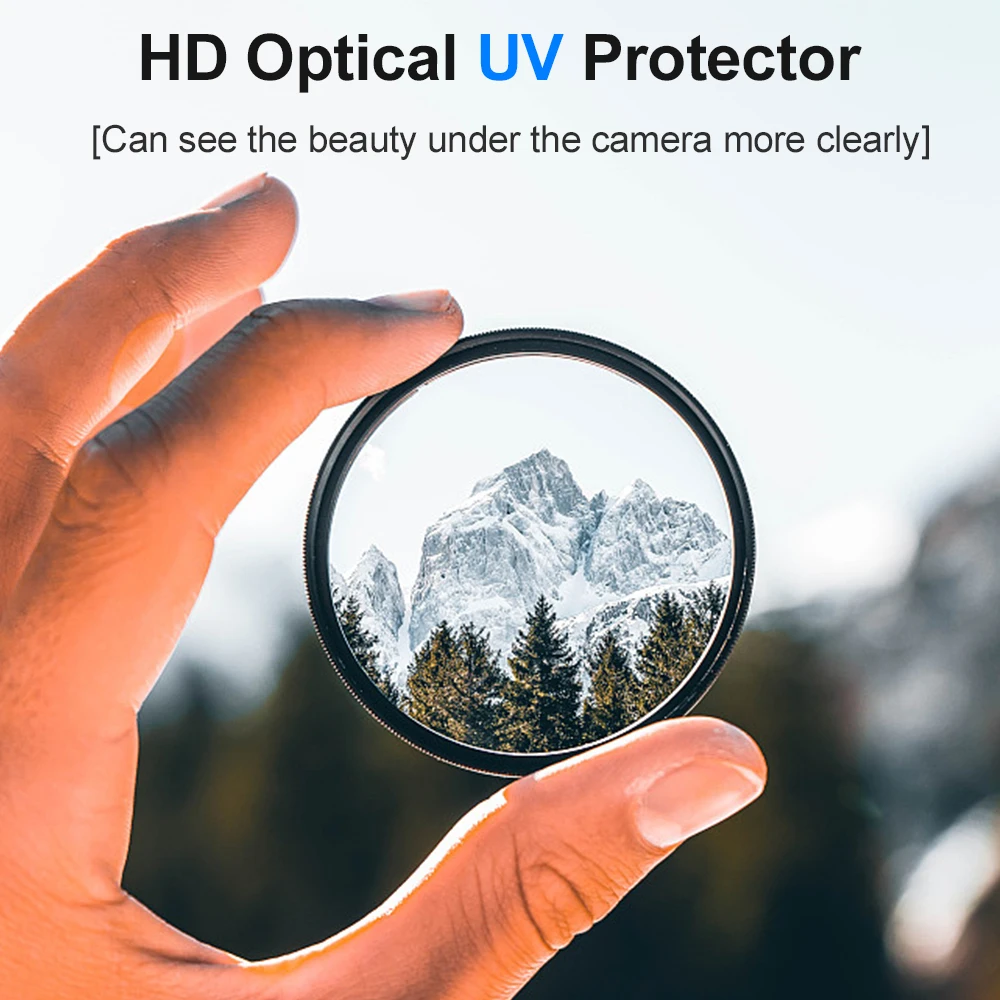 37-82 مللي متر عدسة الكاميرا الرقمية UV تصفية طبقة مزدوجة طلاء تصفية عدسة حامي لكانون نيكون سوني فوجي DSLR SLR كاميرا