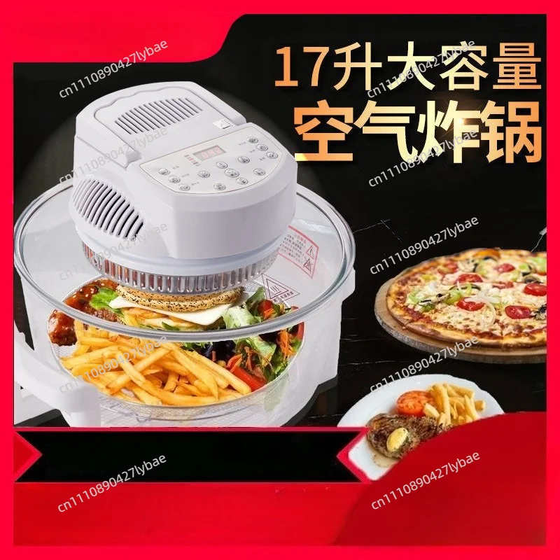 Smart Visual Air Fryer Oven - Large Capacity Multifunction Oil-Free Glass Cooker for Baking, Roasting & Air Frying