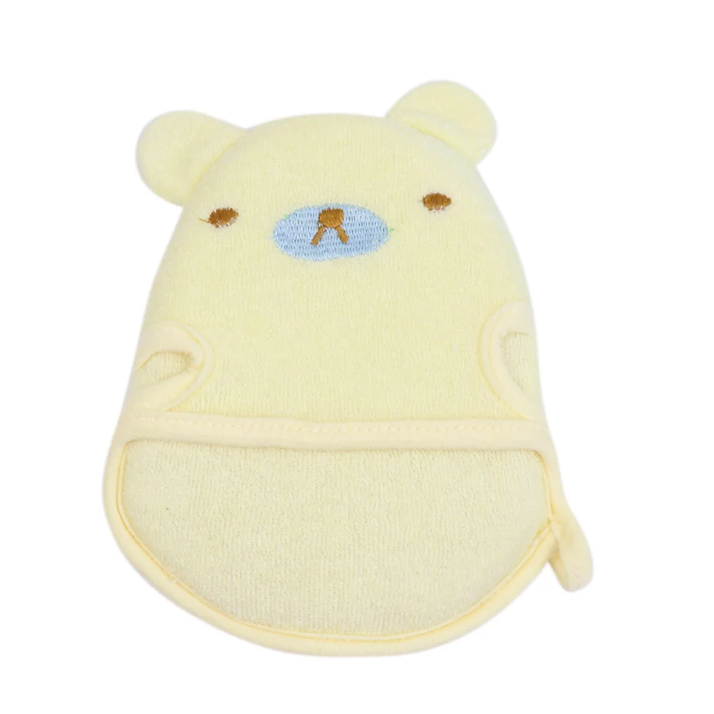 

Cartoon Baby Bath Sponge Yellow Infant Shower Towel for Kids Babies Soft Exfoliating Bath Scrubber Infant Cleansing Towel