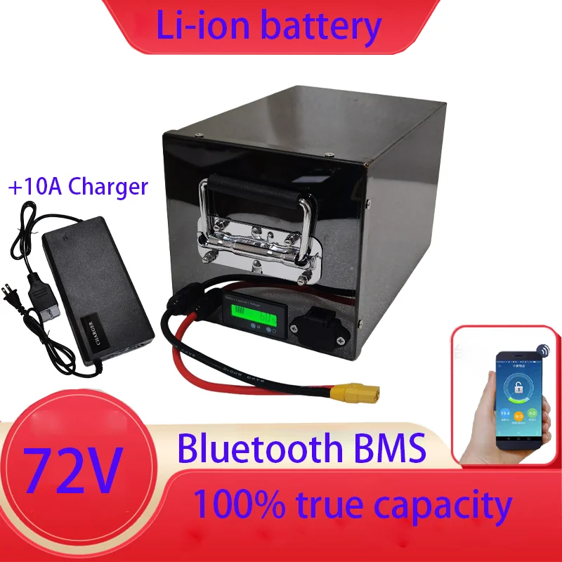 

72V 30Ah 40Ah 50Ah 60Ah 80Ah 100Ah Lithium Battery with Smart BMS for E-Motorcycle Electric Vehicle Scooter Golf Cart