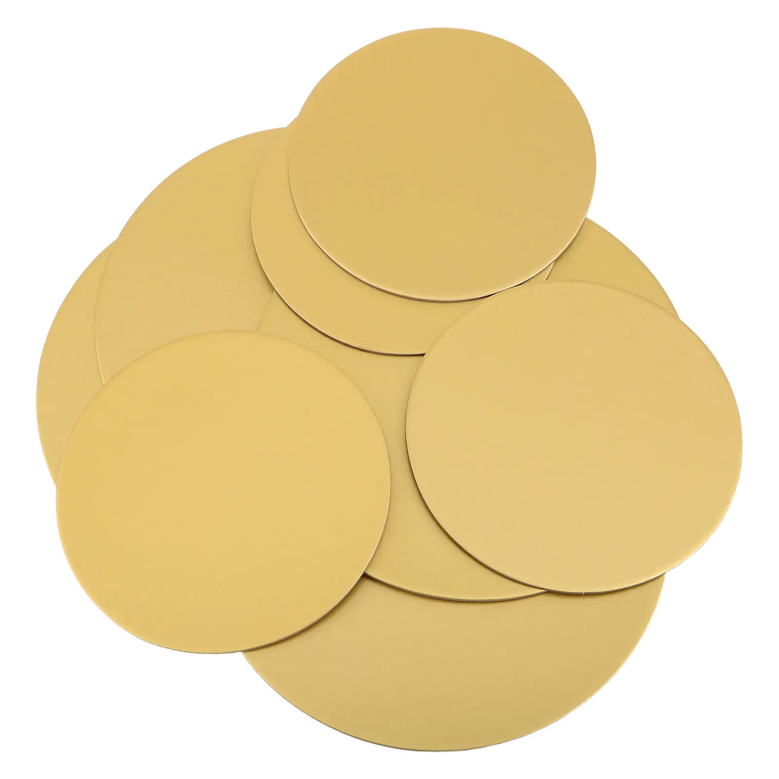 

8 Pcs Cake Base Tray Golden Inch 8 Inch Thickened Nonstick Wedding Party Cake Boards Circular Pad