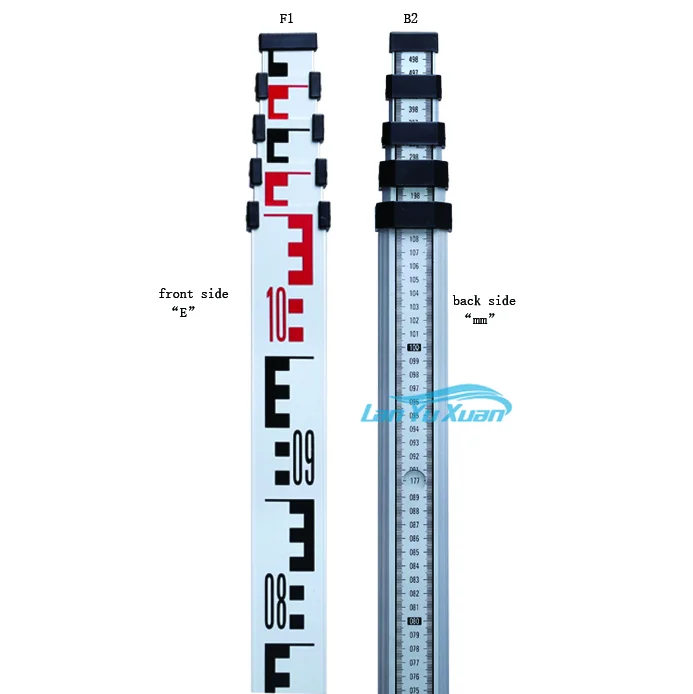 

Telescopic Aluminum Surveying Leveling Staff, 3m/4m/5m/7m For Option