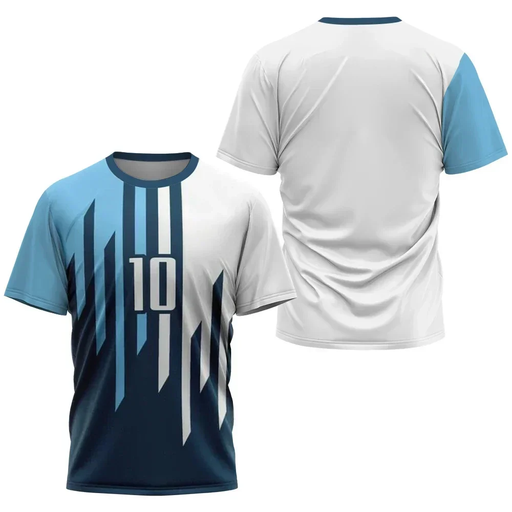 

2025 Harajuku 3D Printed Sports T-shirt, Men's Outdoor Badminton and Table Tennis Training Wear, Casual O-neck Loose Top