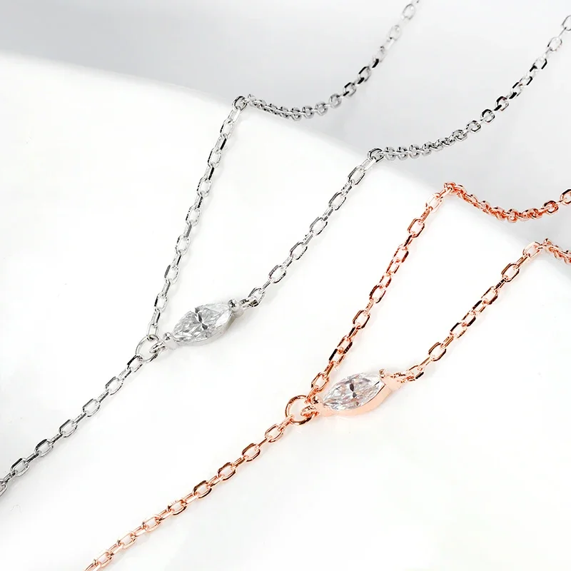 Smyoue Marquise Cut All Moissanite Lab Diamond Body Chain for Women Adjustable Sexy Body Jewelry 925 Sterling Silver Plated 18K - Image 5
