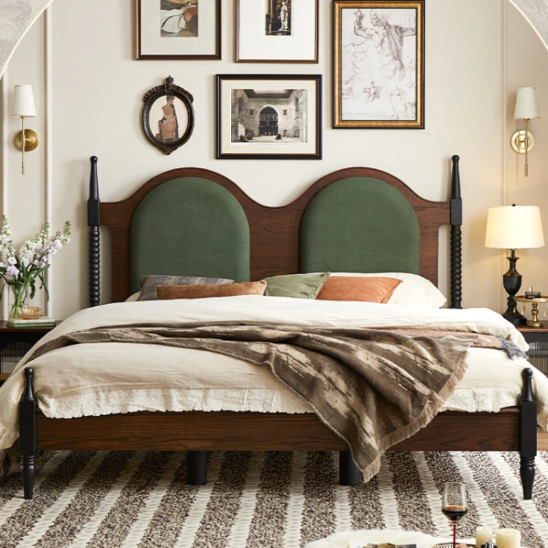 

Designer Queen Luxury Beds Backrest Wood Rustic Big Modern King Bed Headboards Double Princesse Camas De Dormitorio Furniture