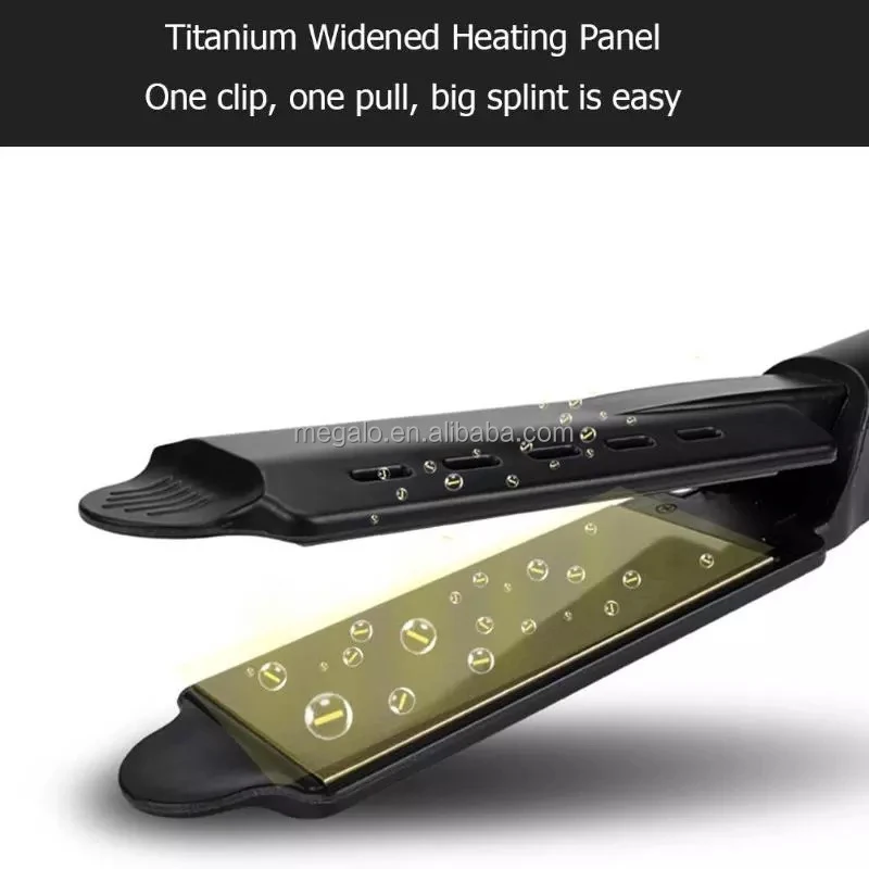 Cheap Beauty Salon Dry Wet Dual Purpose Professional Fast Steam Titanium Hair Straightener Salon Special Ceramic Flat Iron