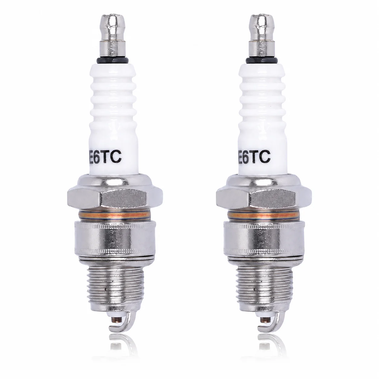 2PCS Spark Plug For Coleman CT100U CC100X Mini Dirt Pit Bike Go Kart Replaces E5TC E6TC E6RC E6RTC Fits Predator 79cc 98cc