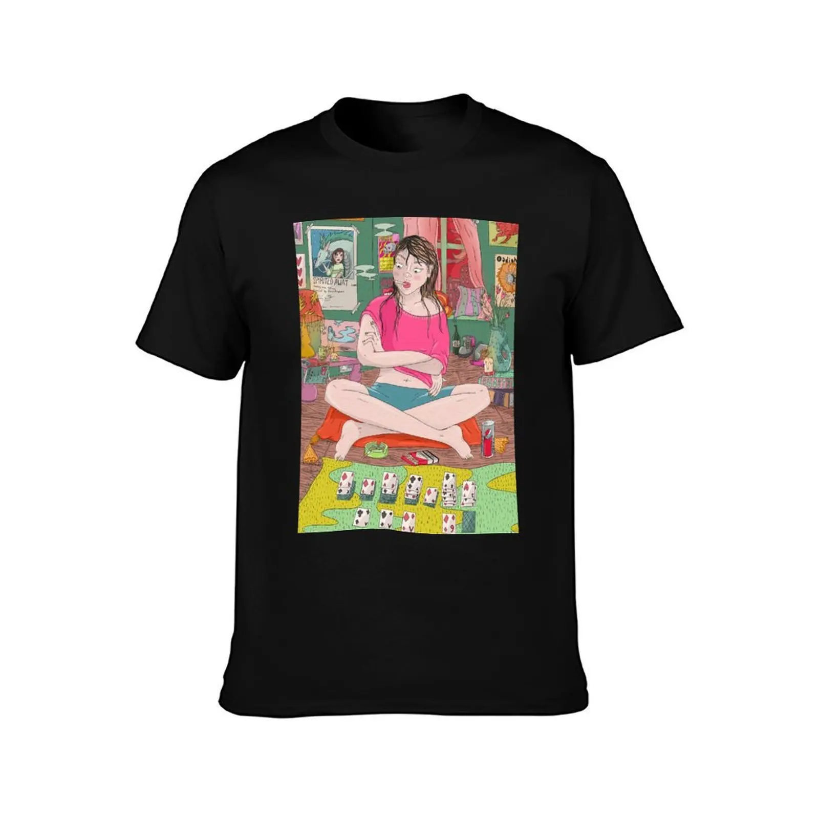 Solitude is Bliss T-Shirt Minimalist Casual Short Sleeve Top