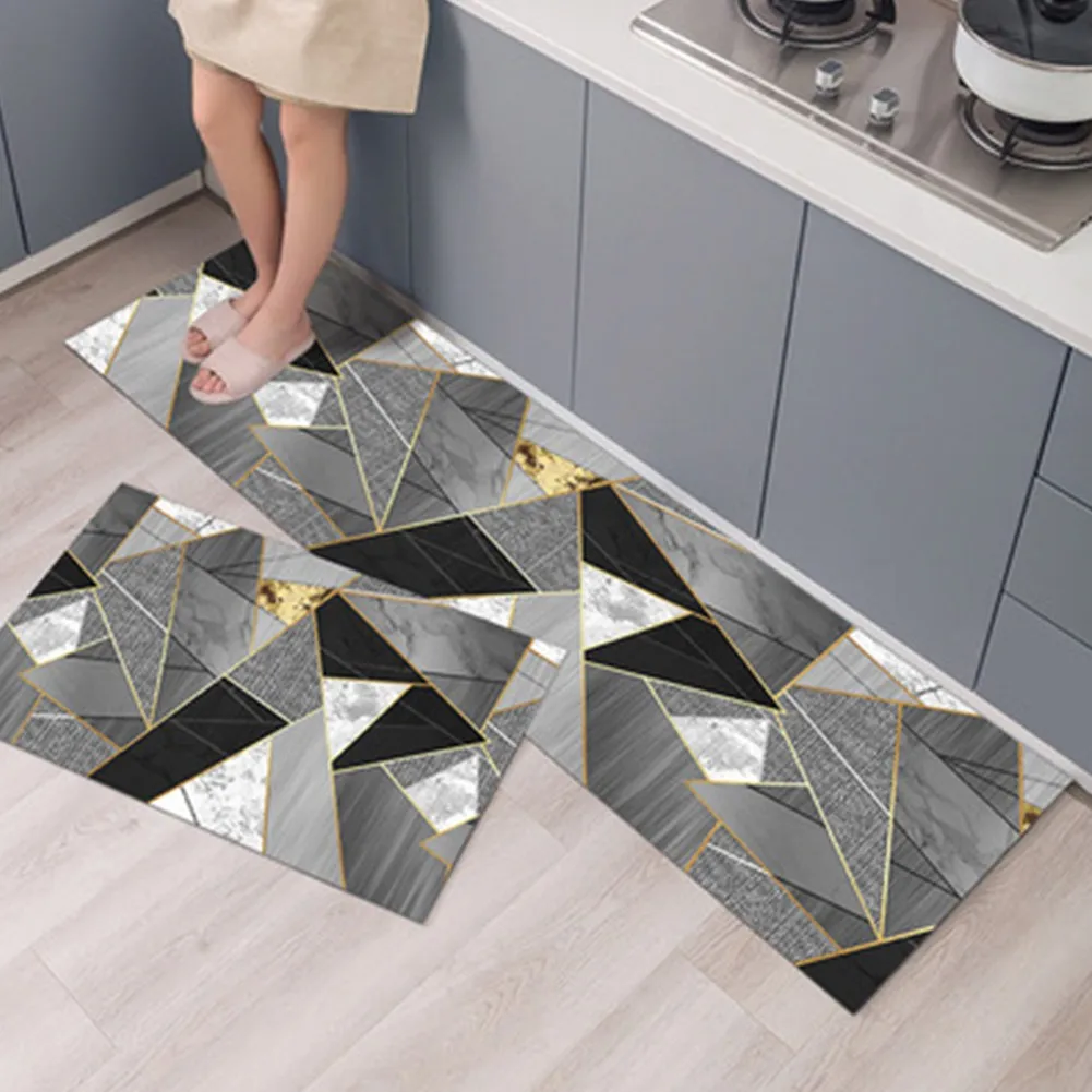 1pcs Non-Slip Waterproof Kitchen Door Mat Home Floor Rug Carpet Anti-Oil Easy Clean 45*120cm  For Kitchen Bathroom