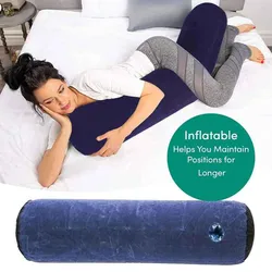 Female Pillow Hugs 86cm Long Round Inflatable Bolster Roll Wedge Cushion For Back Neck And Spine Relief During Sleep Washable