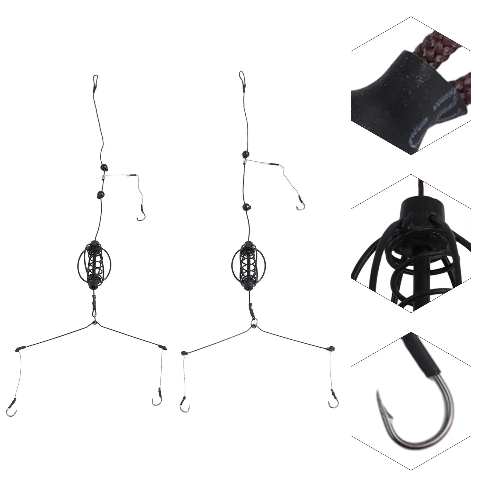 Hook Rig Set Bait Cage 15g/20g/25g/30g/35g/40g Hook Rig Set alimentatori aumentare il peso tiro accessori per la pesca alla carpa