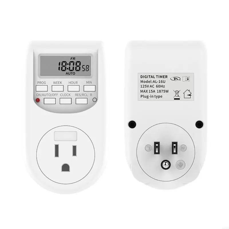 Energy Saving Timer Plug 125V Digital Display for Home Reduces Electricity Bills