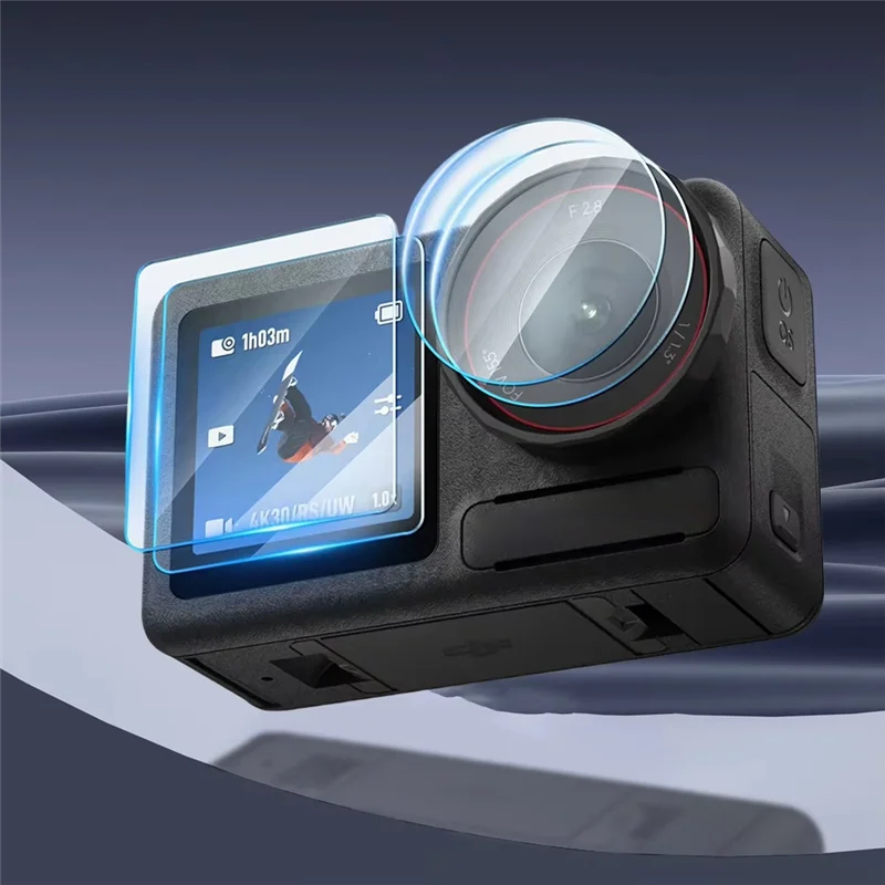 SQPP-для DJI Osmo Action 5 Pro, крышка объектива камеры, HD закаленное стекло, защита экрана, твердость 9H, защита от царапин