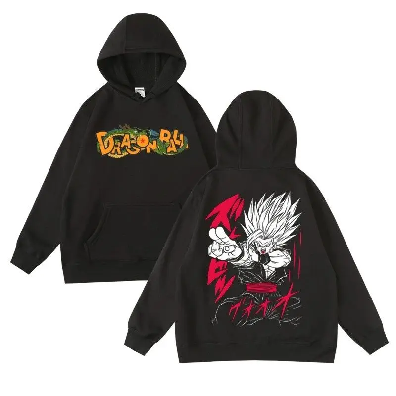 

Японская анимационная мультяшная двумерная Dragon Ball Saiyan Sun Gofan периферийные устройства бархатная осенне-зимняя толстовка с капюшоном для мужчин