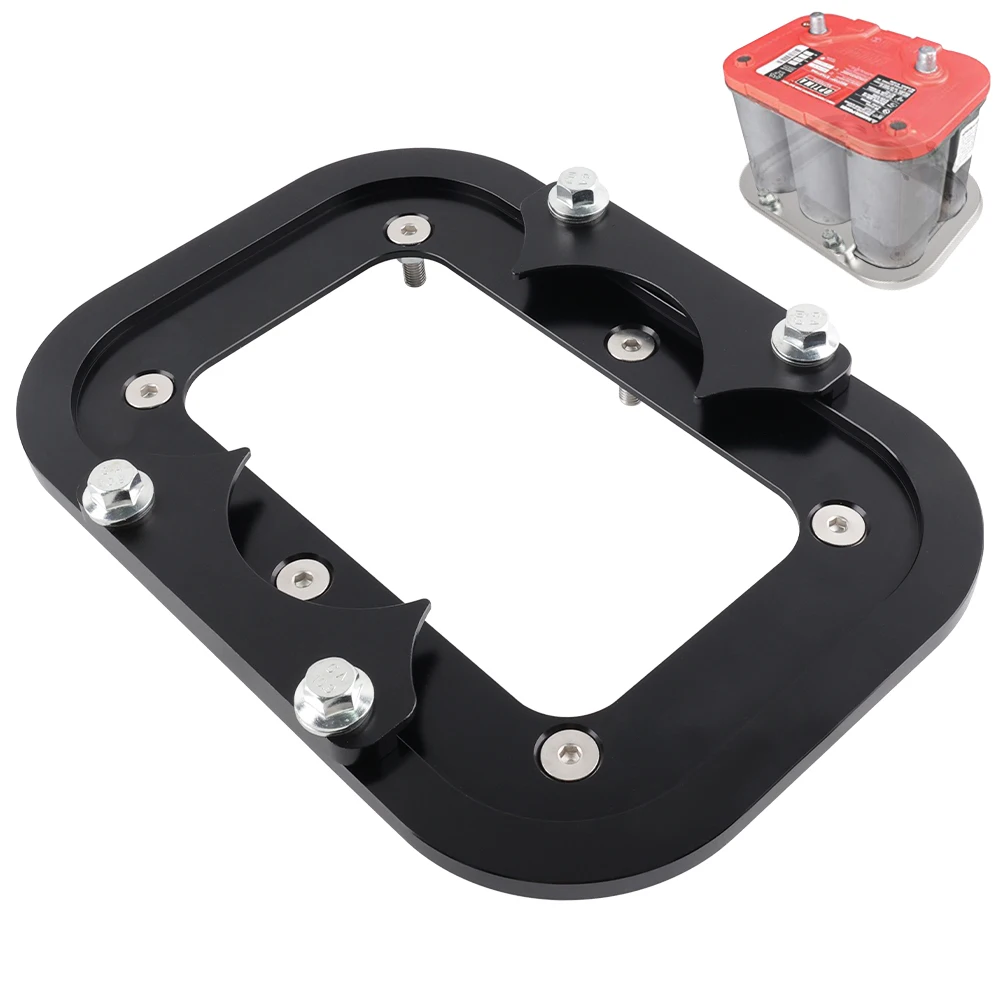 Battery Relocation Holder Tray/Hold Down Mount Bracket For Optima D34 34/78 Battery Sizes Billet Battery Tray Car Parts