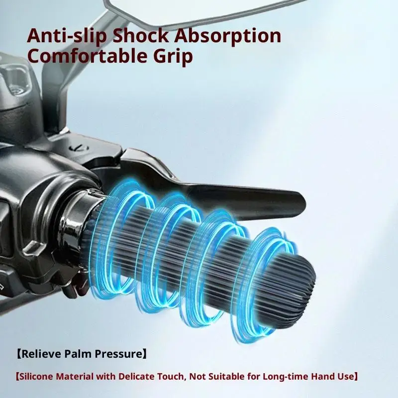 1 زوج دراجة نارية سيليكون غطاء المقود العالمي الذاتي تقلص عدم الانزلاق المضادة للاهتزاز موتو قبضة يغطي كم حامي