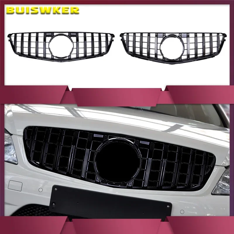 

Glossy Black AMG Style Grille For Mercedes Benz C-Class W204 2007-2014 Chrome Silver Diamonds Style Bumper Grille