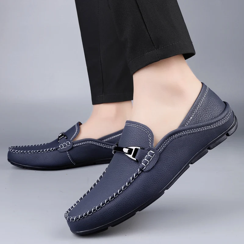 

Plus Size Flat bottomed men's shoes Comfortable and genuine leather styles Daily business party Or office quality shoes Hot