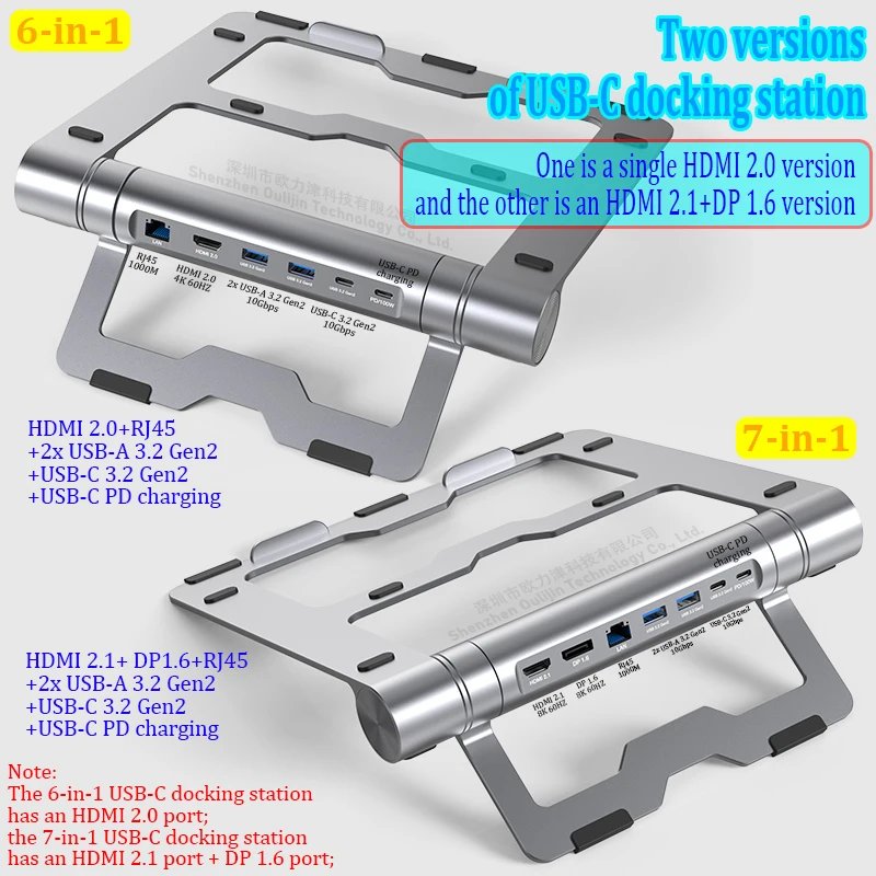 Imagem -02 - Base de Suporte para Laptop Multi Usb 3.2 Gen2 10gbps Transferência de Dados Hdmi dp 8k 60hz Gigabit Ethernet Mst Usb-c Hub Thunderbolt Dock para Macbook Dell hp Asus Lenovo Huawei Samsung Msi Acer Xiaomi