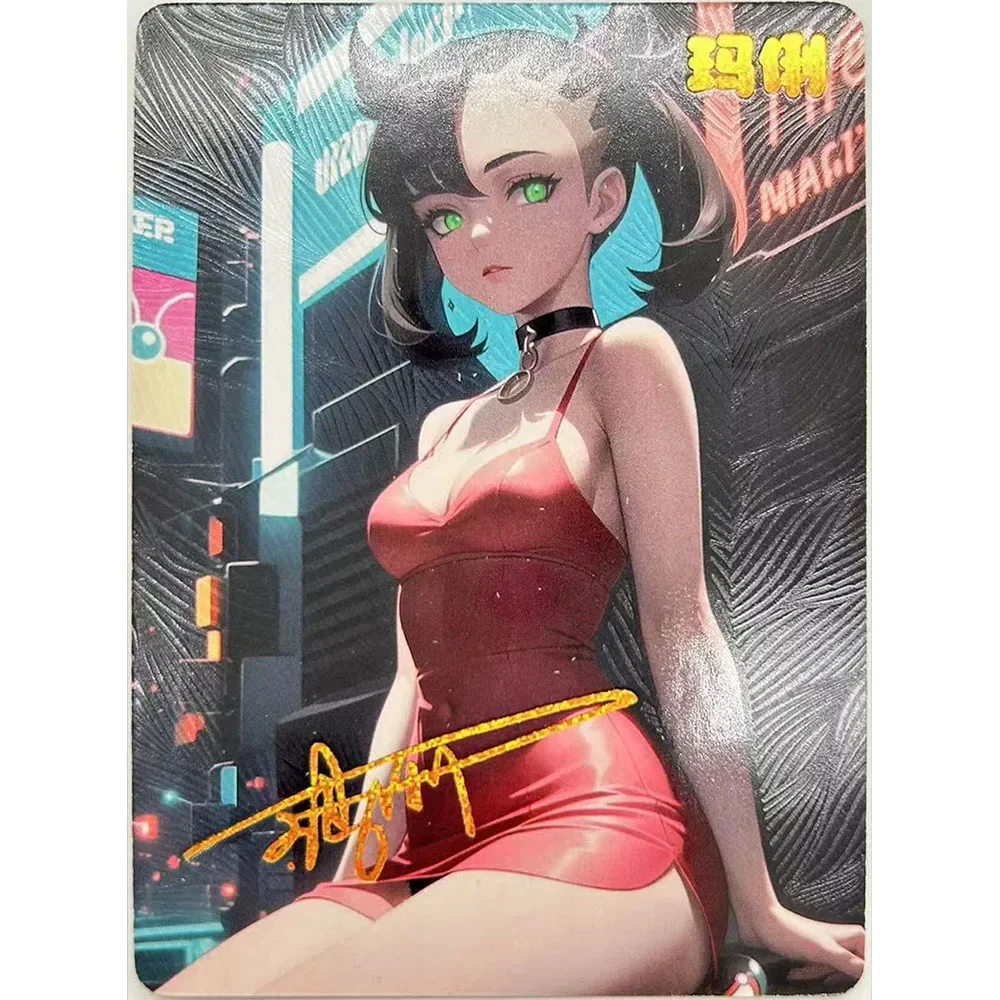 Anime Pokemon DIY Hilda Rosa Misty Bea Lillie Lusamine Boys Play Toys Collectible Cards Christmas Birthday Gifts Grusha