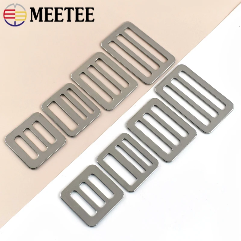 

5/10Pcs Stainless Steel Tri Glide Buckles for Backpack Strap Slider Loop Clasp Webbing Adjustment Belt Buckle Hook Accessories