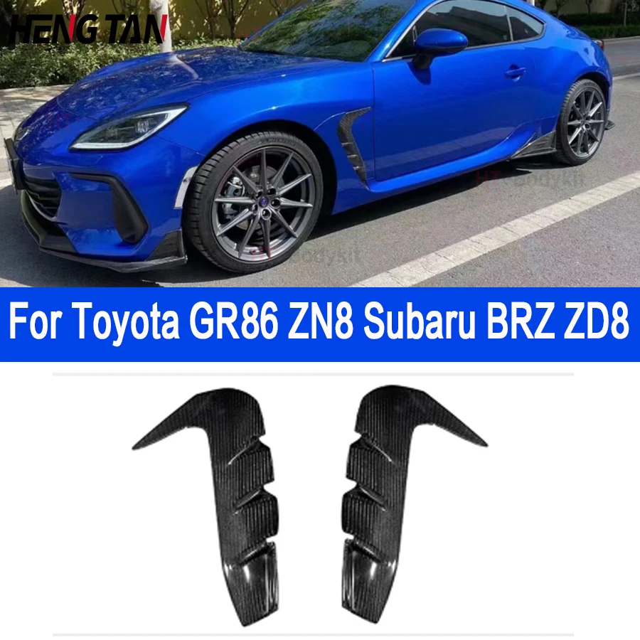 For Toyota GR86 Subaru BRZ ZN8 ZD8 2020+ Really Carbon Fender Vents Garnish Fit Front Fender Air Intake Duct Cover Trim Tuning