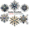 6pcs Christmas Snowflakes Ornaments Xmas Tree Hanging Pendant Acrylic Snowflakes Flake Snowflakes Decoration DIY New Year Decor 3