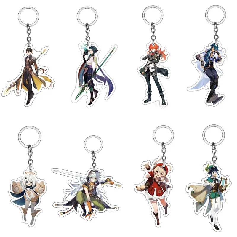 Genshin Impact Exquisite Character Pendant Yae Miko XIAO Arataki Itto Key Chain Small Birthday Present Friend Keychain Purse