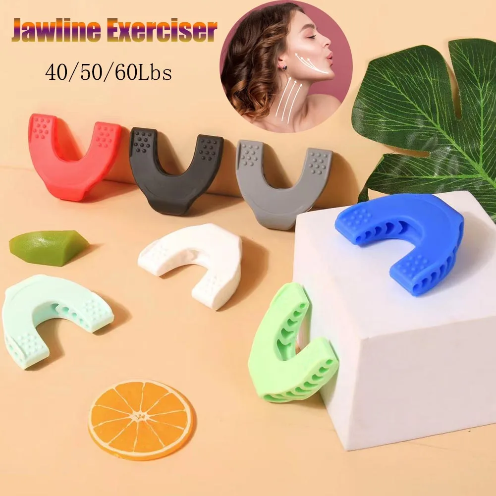 40/50/60lbs Upgraded Jaw Exerciser And Neck Toning, Jawline Exerciser for Men Women Face Muscle Trainin Double Chin Reducer 2Pcs