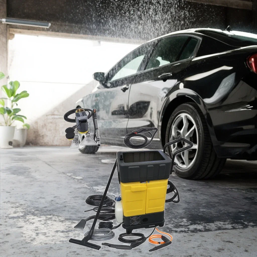 

Hot Sale E24SGP 6M High Pressure Washer 4400W Pump 180°C Steam 75dB Low Noise Professional Detailing car wash machine
