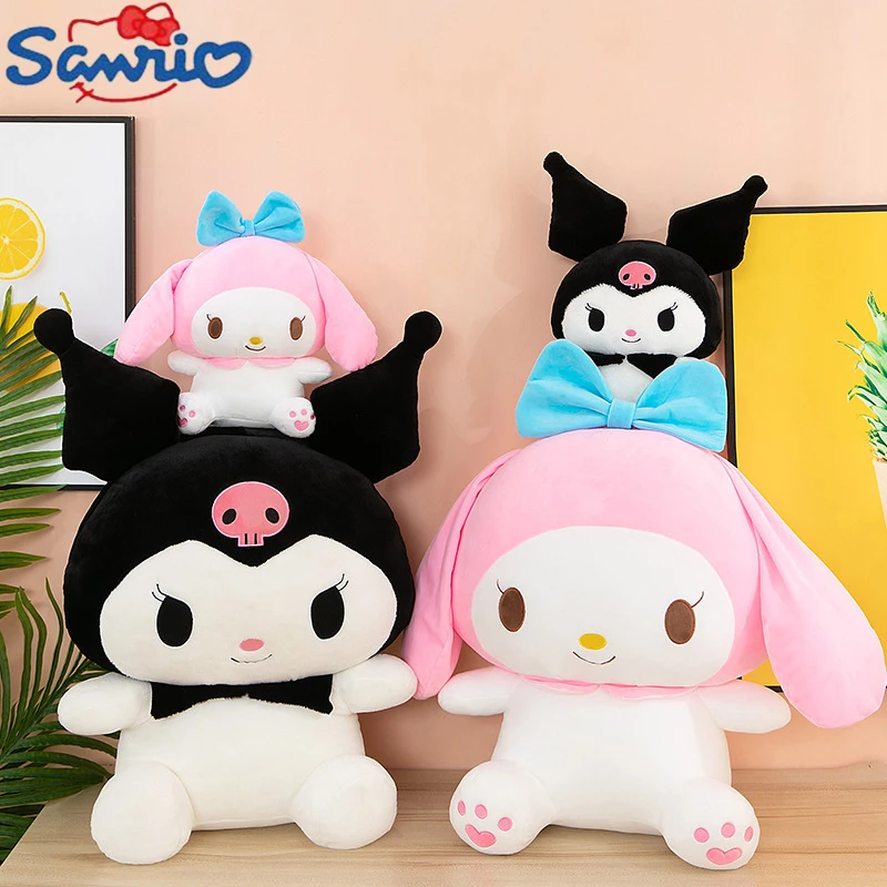 Anime Sanrio New Arrivals My Melody Plush Filled Toys Kawaii Large Kuromi Throw Pillow Gift For Daughters And Children Doll