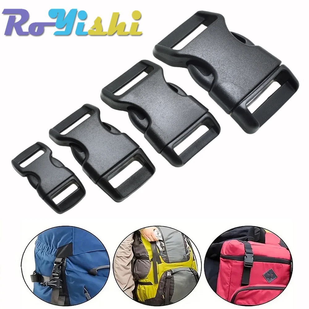 Hebillas contorneadas negras para Paracord – Arnés perro y mochila táctica
