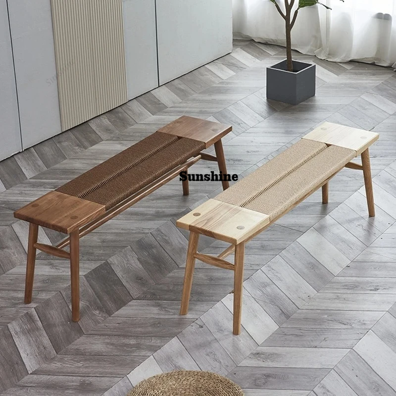 

Wooden Modern Foot Stool Space Saving Nordic Minimalist Shoe Bench Seat Step Stool Room Decor Muebles Ornaments Home Decor