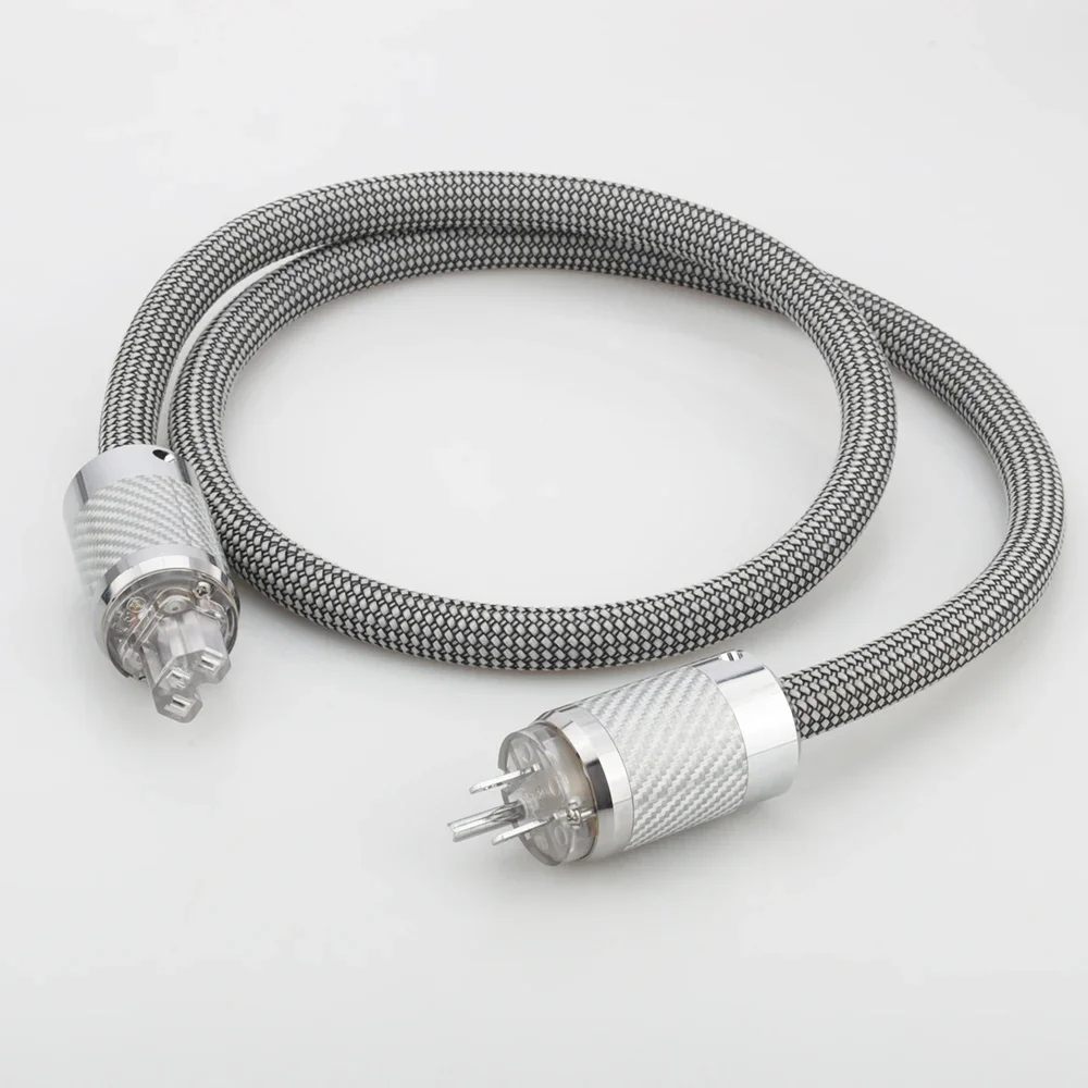 Audiocrast P101 Cavo di alimentazione HiFi OFC, cavo di alimentazione maschio-femmina, spina americana per subwoofer, amplificatore, DV/AV 10AWG