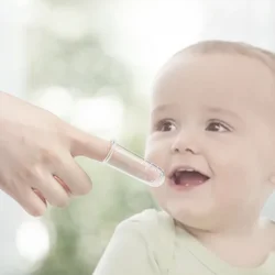 Baby Finger Sleeve Silicone Toothbrush, escova de dentes macios para crianças pequenas