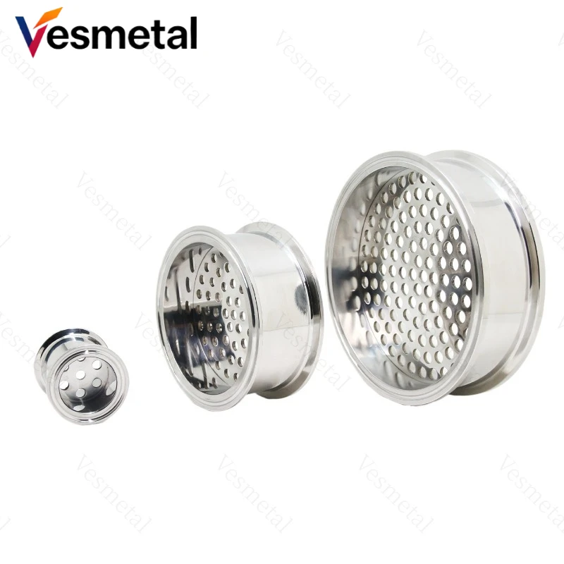 

SS304 Sanitary Beer Extractor Filter 1.5"2" 3"4" 6" 6mm Perforated Plate Tri Clamp 50.5mm 64mm for Homebrew Distillation