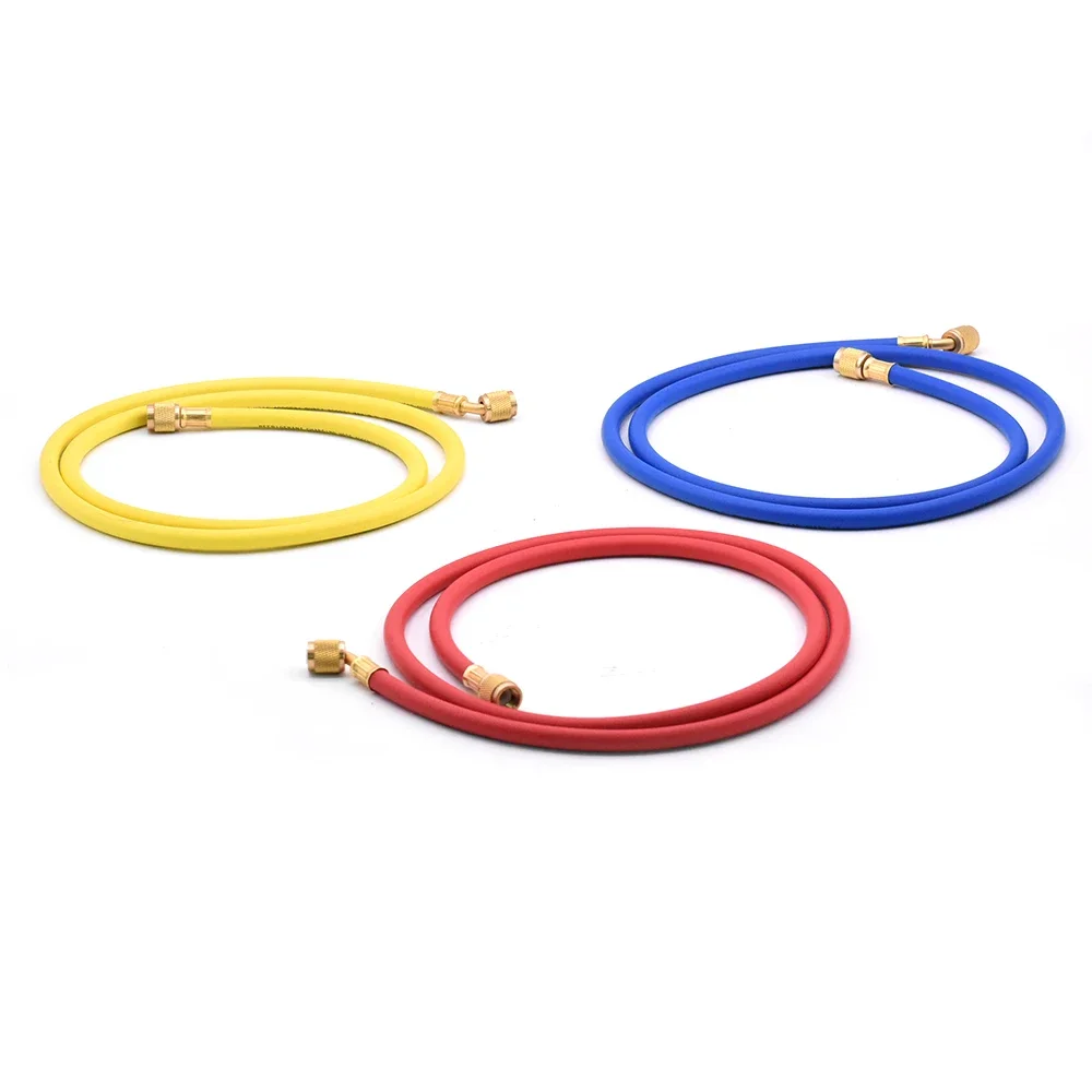 Refrigerant Charging Hose Set 1M/1.5M Car Air Conditioning Manifold Hoses Refrigerant Hose for R134a R410a R22 R12 R502