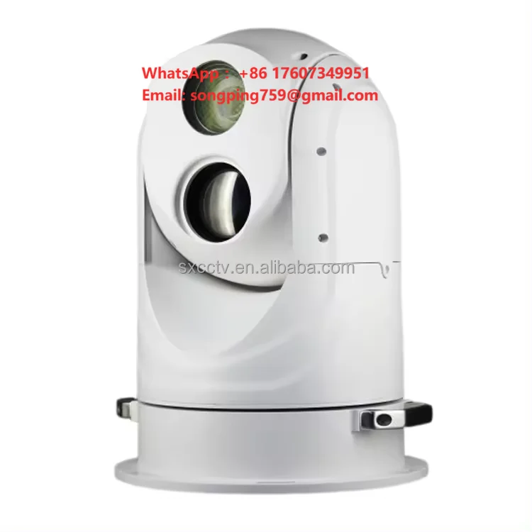 Boat Mounted 2 Axis Gyro Stabilization IP67 Bi-spectral Ptz Thermal Imaging Network Camra