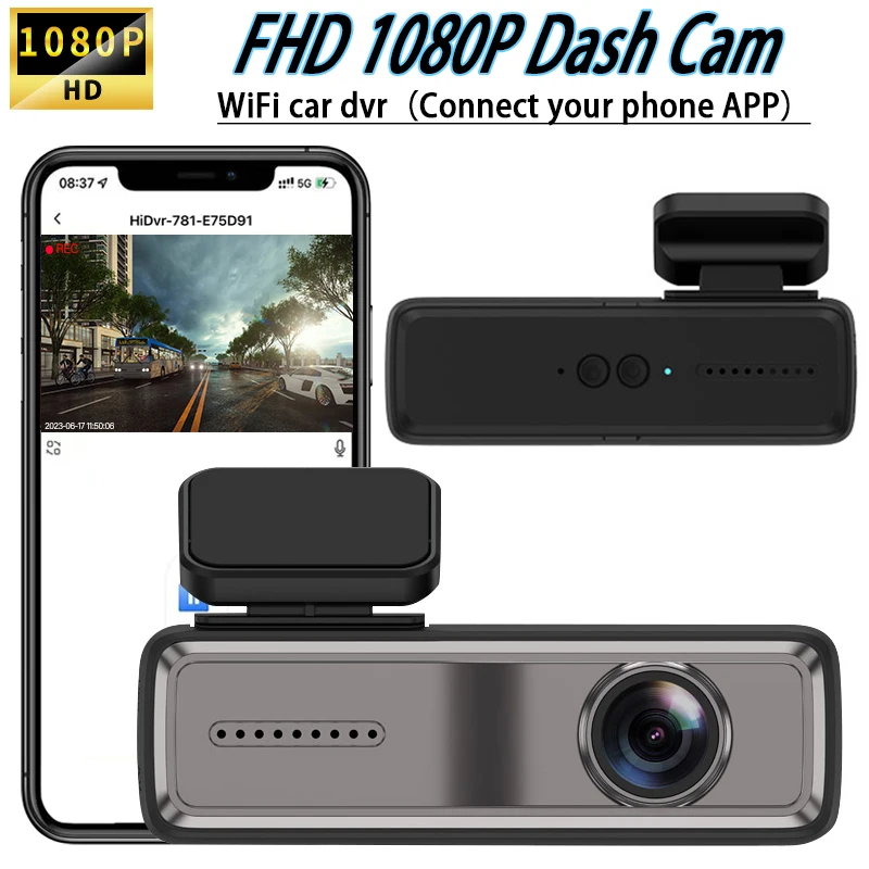 

4K Dashcam With Built-in WiFi Car DVR 1080P Front Camera Night Vision WDR 24H Parking Monitor Support mobile phone photography