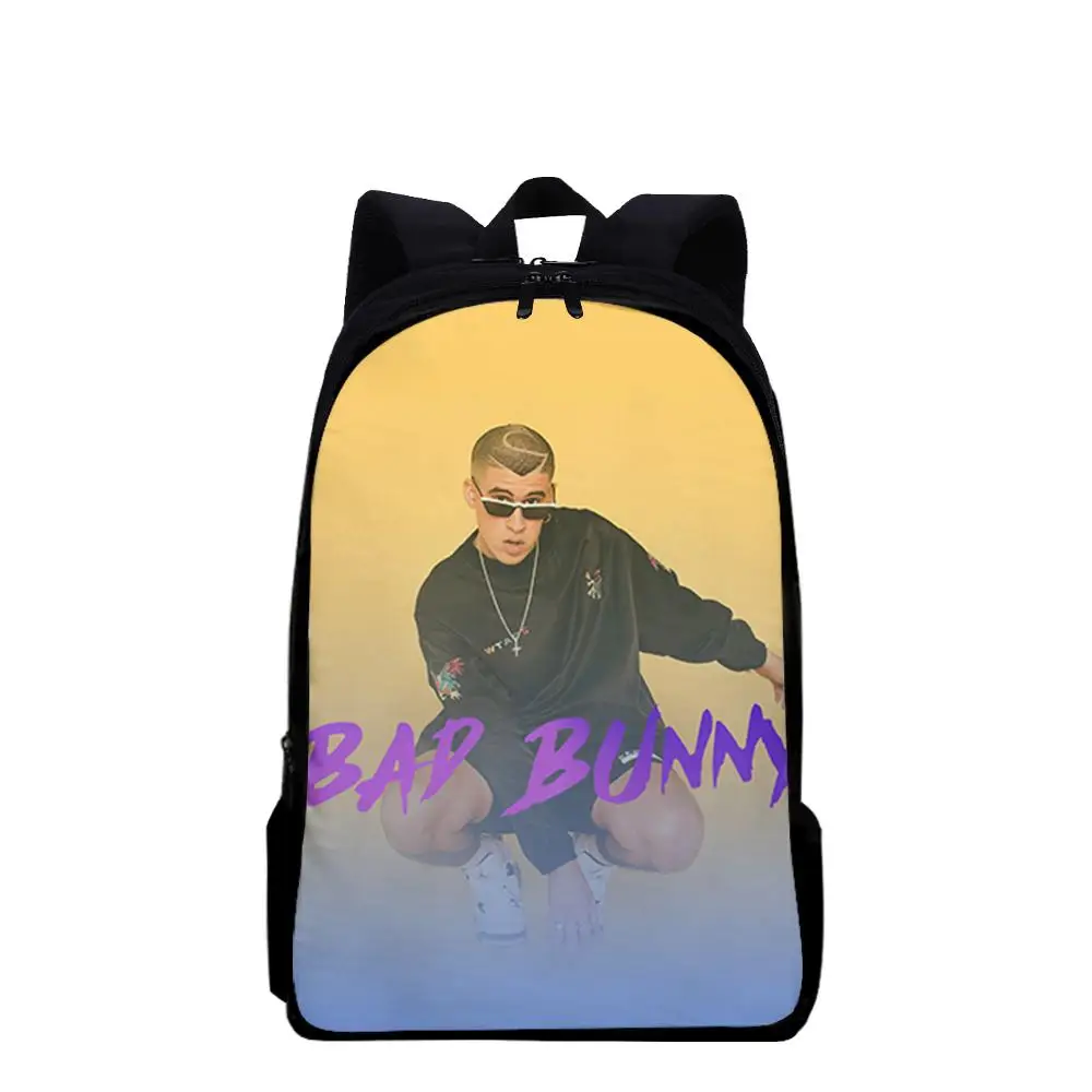 

Роскошные популярные рюкзаки для ноутбуков Bad Bunny, школьные сумки с 3D принтом, оксфордские водонепроницаемые рюкзаки для ноутбуков для мальчиков и девочек