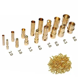 10Pair 2mm/3.0mm/3.5mm/4mm RC Battery Gold-plated Bullet Banana Plug High Quality Male Female Bullet Banana Connector