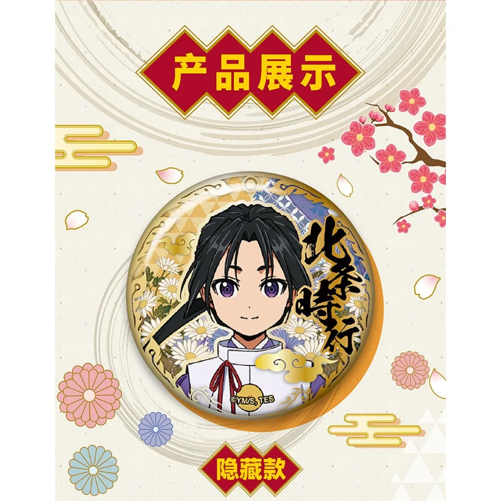 Genuine Eaki The Elusive Samurai Brooch Japanese Anime Characters Creative Peripherals Bag Round Badge Accessories Fans Gifts