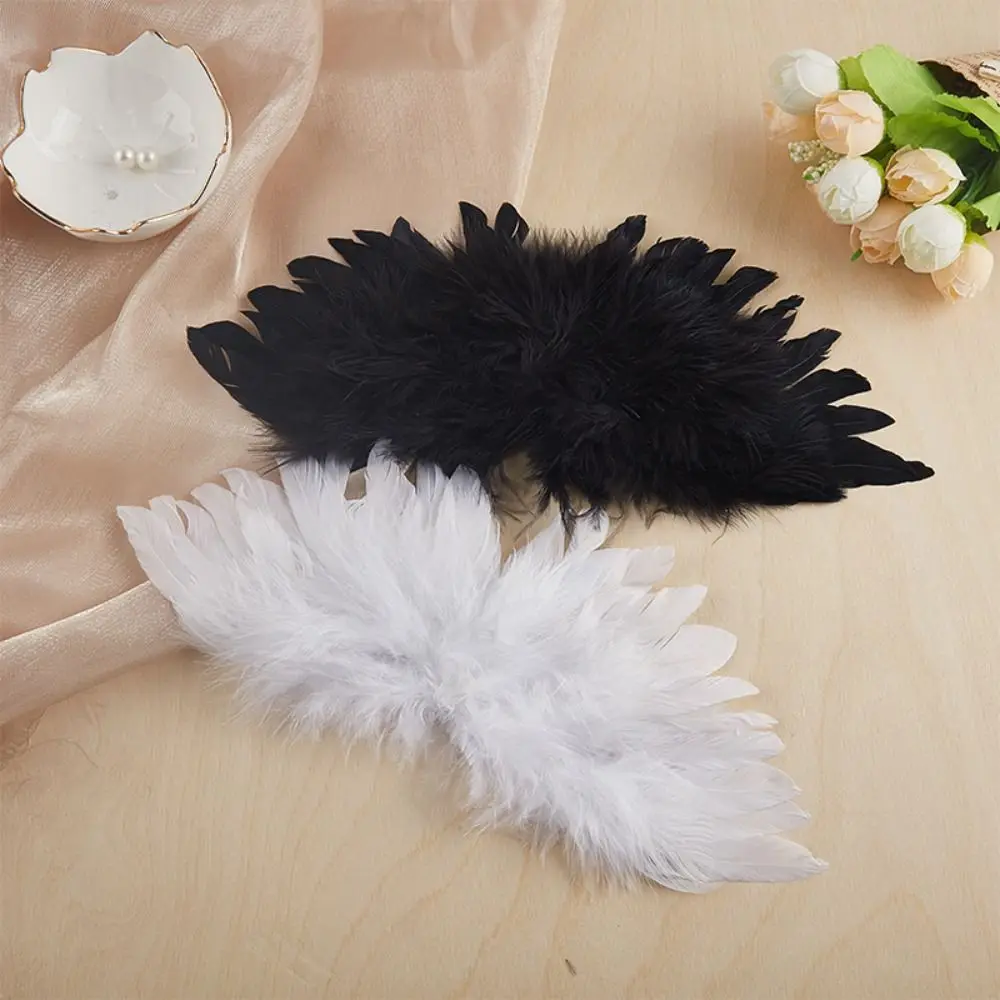 Dressing Up Angel Feather Wings Christmas Tree Decor Holiday Party Decoration Angel White Wing DIY Costume Festival Feather Wing