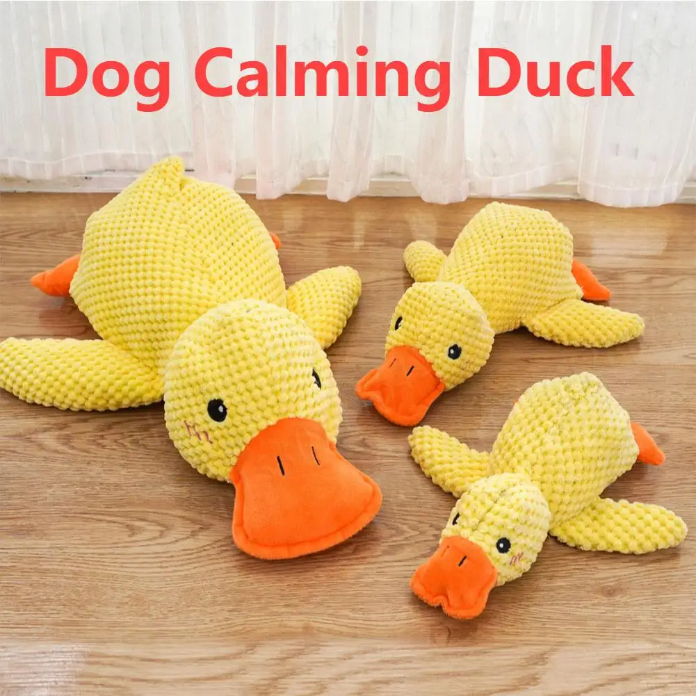 Dog Calming Duck Duck Shape Dog Toy Quacking Pet Toys for Small Large Dog Cat Puppy Molar Chew Toy Fun Interactive Dog Supplies