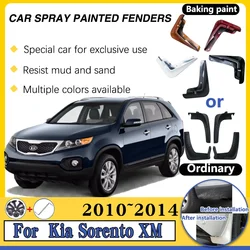 Car Rear Wheel Mudguards For Kia Sorento 2011 Accessories 2010~2014 Splash Guard Spray Baking Paint Mud Flap Sticker Accessories