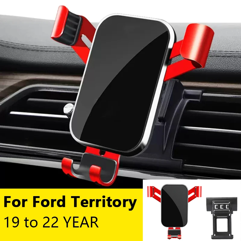 

For Car Cell Phone Holder Air Vent Mount GPS Gravity Navigation Accessories for Ford Territory 2019 to 2022 YEAR