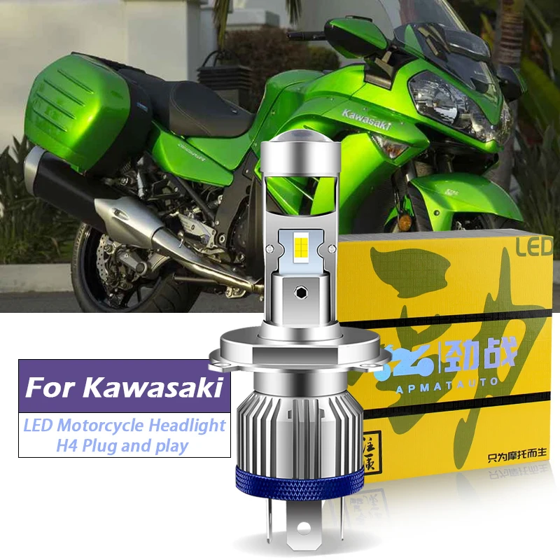 1PCS CANbus pour Kawasaki Concours 14 H4 HB2 HS1 9003, phare à LED pour moto, ampoule à faisceau Hi/Lo, Super lumineuse, 6800LM, blanche