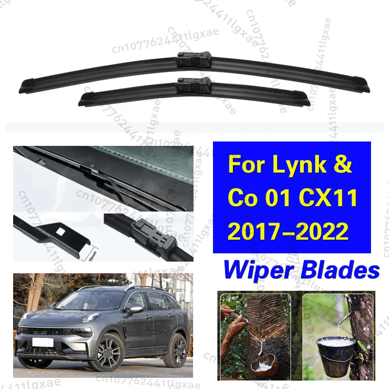 

Front Wiper Blades For Lynk & Co 01 CX11 2017 2018 2019 2020 2021 2022 Car Accessories Windscreen Wiper Blade Brushes Cutter