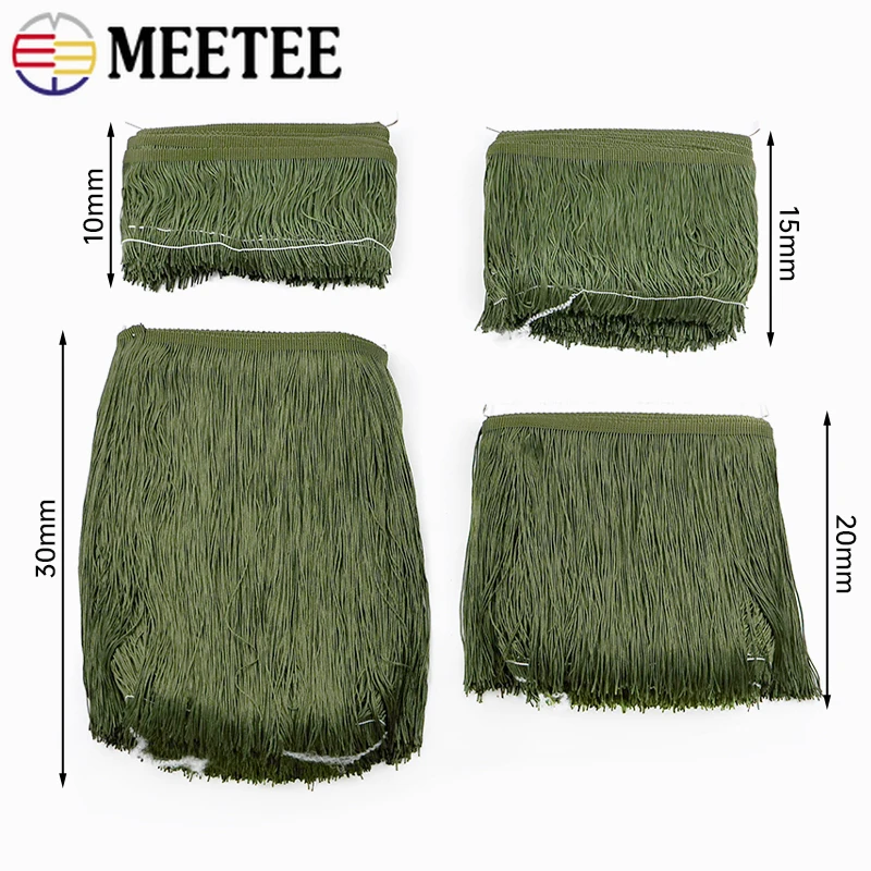 10Yards 10/15/20/30cm Polyester Tassel Fringe Trim Lace Ribbon DIY Latin Dress Fringes Garment Decor Curtain Sewing Accessories