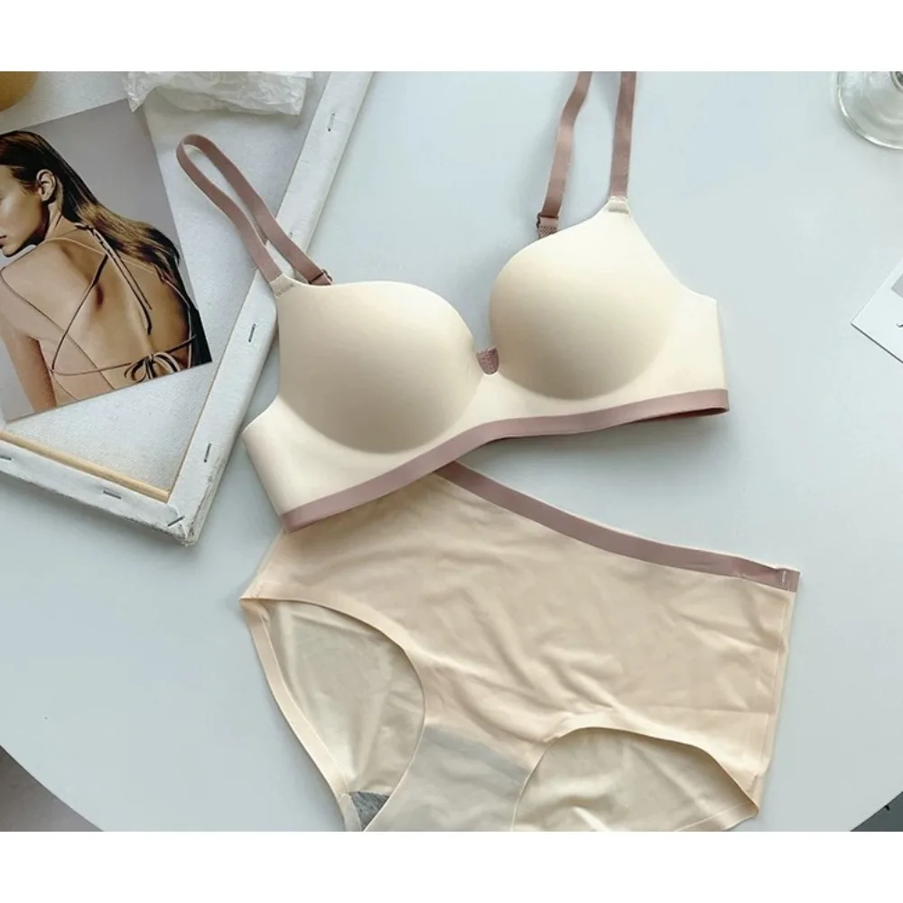 Women One Piece Seamless Wireless Bra Push Up Anti Sagging Brassiere For Small Bust Flat Chest No Empty Cup Comfort Underwear